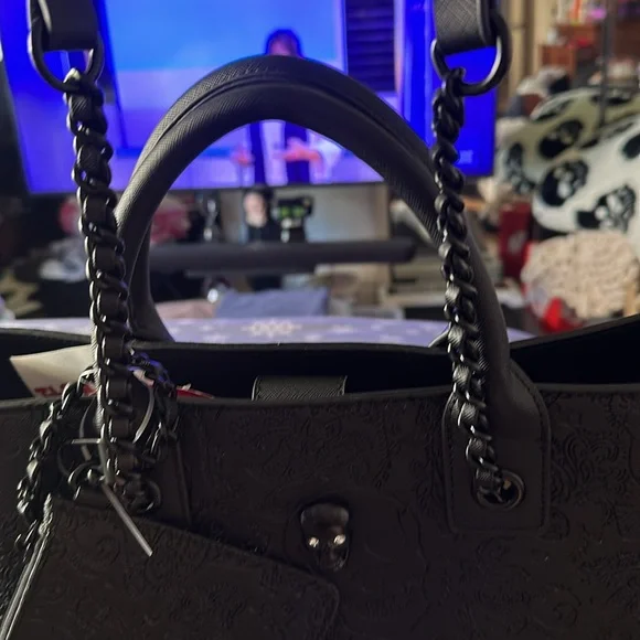 Betsey Johnson Black Embossed Shoulder Bag - Picture 5 of 15